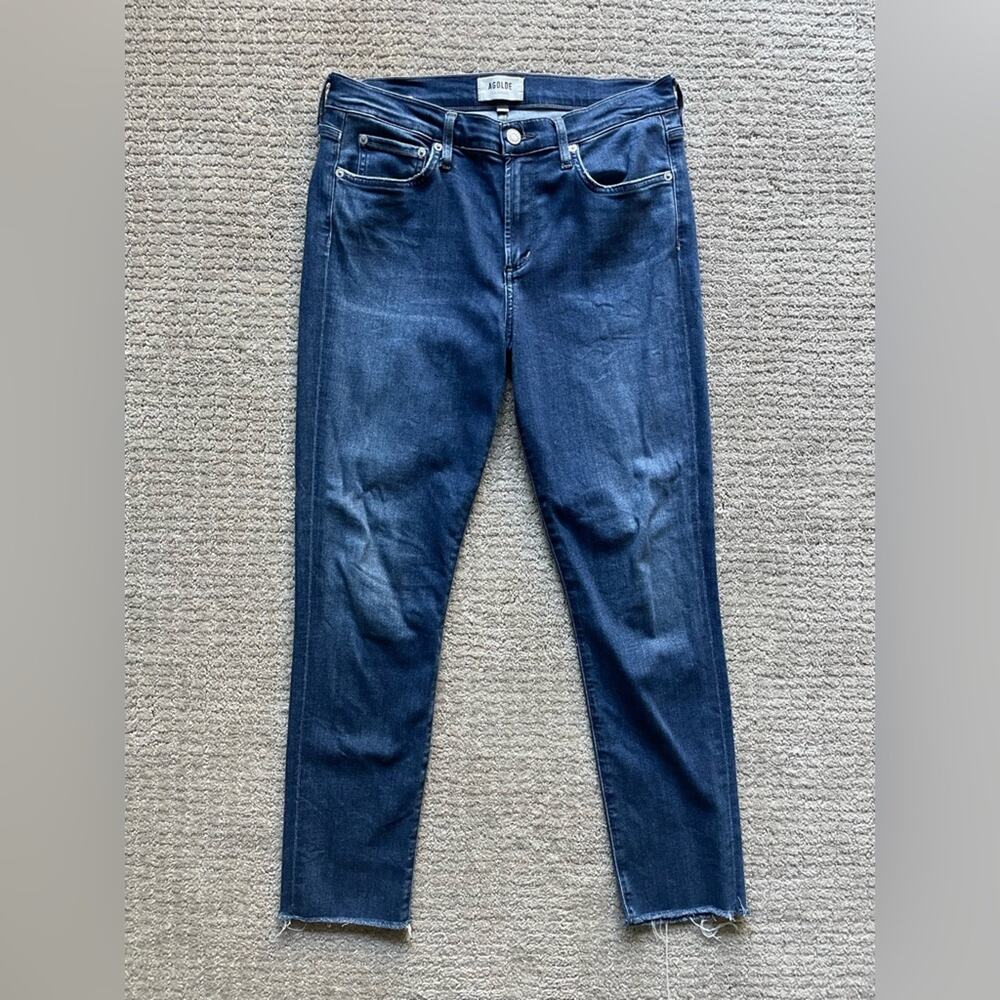 Agolde Sophie Raw Hem High Rise Skinny Crop Jeans Size 29 - Picture 3 of 7